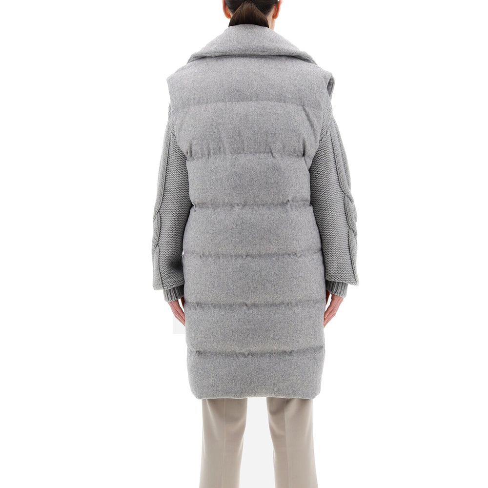 Herno Gray Cashmere Coat by Herno outlet now on sale