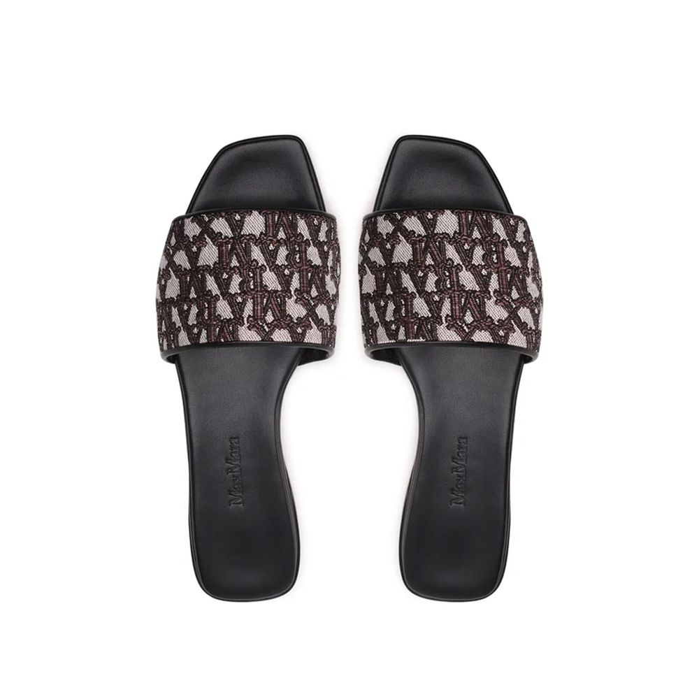 Max Mara Brown Polyamide Slides by Max Mara outlet now on sale