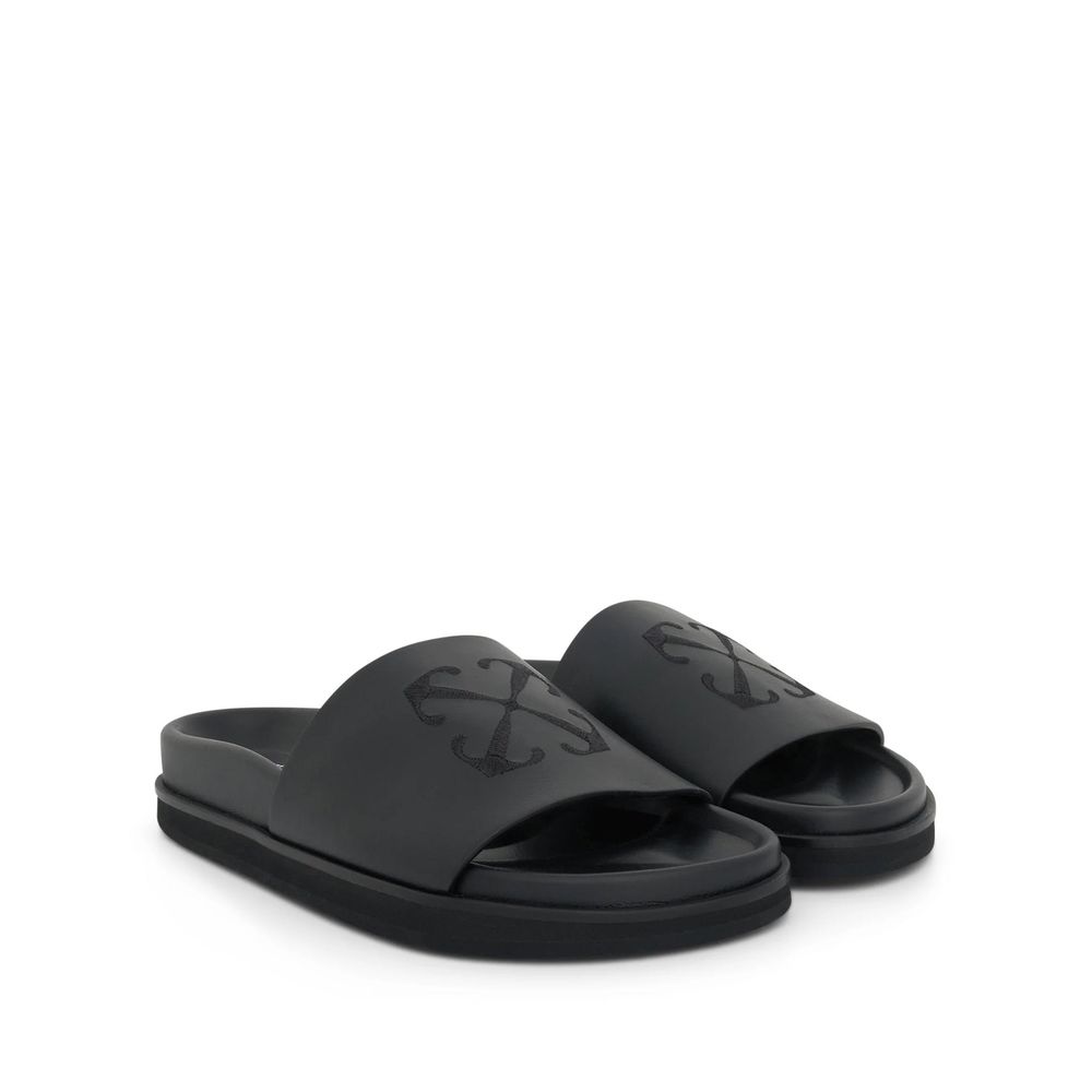 Off-White Black Rubber Slippers