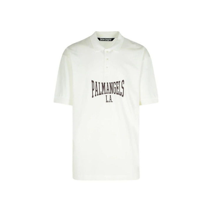 Palm Angels Sample Sale Palm Angels White Cotton Polo Shirt - | Designer outlet