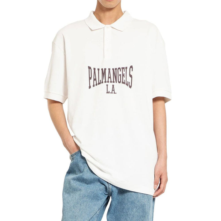 Palm Angels Sample Sale Palm Angels White Cotton Polo Shirt - | Designer outlet