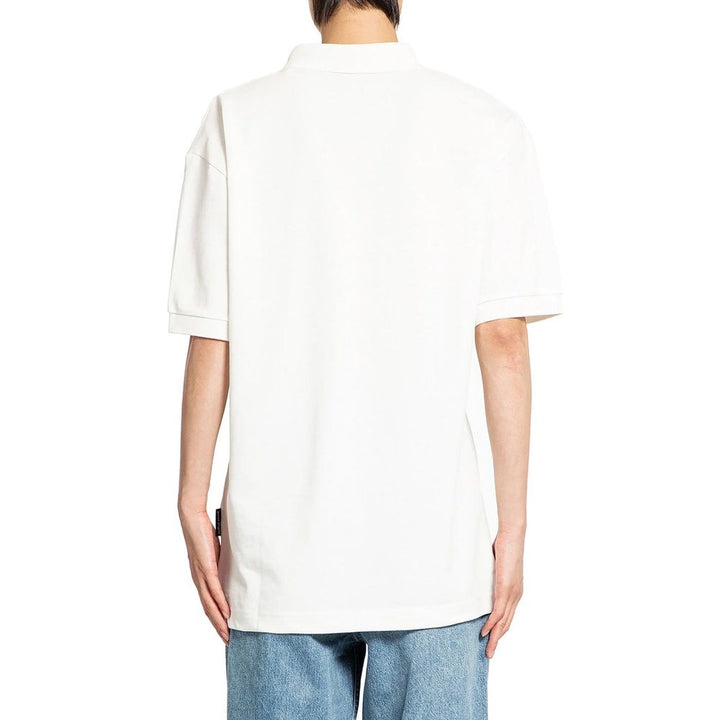 Palm Angels Sample Sale Palm Angels White Cotton Polo Shirt - | Designer outlet
