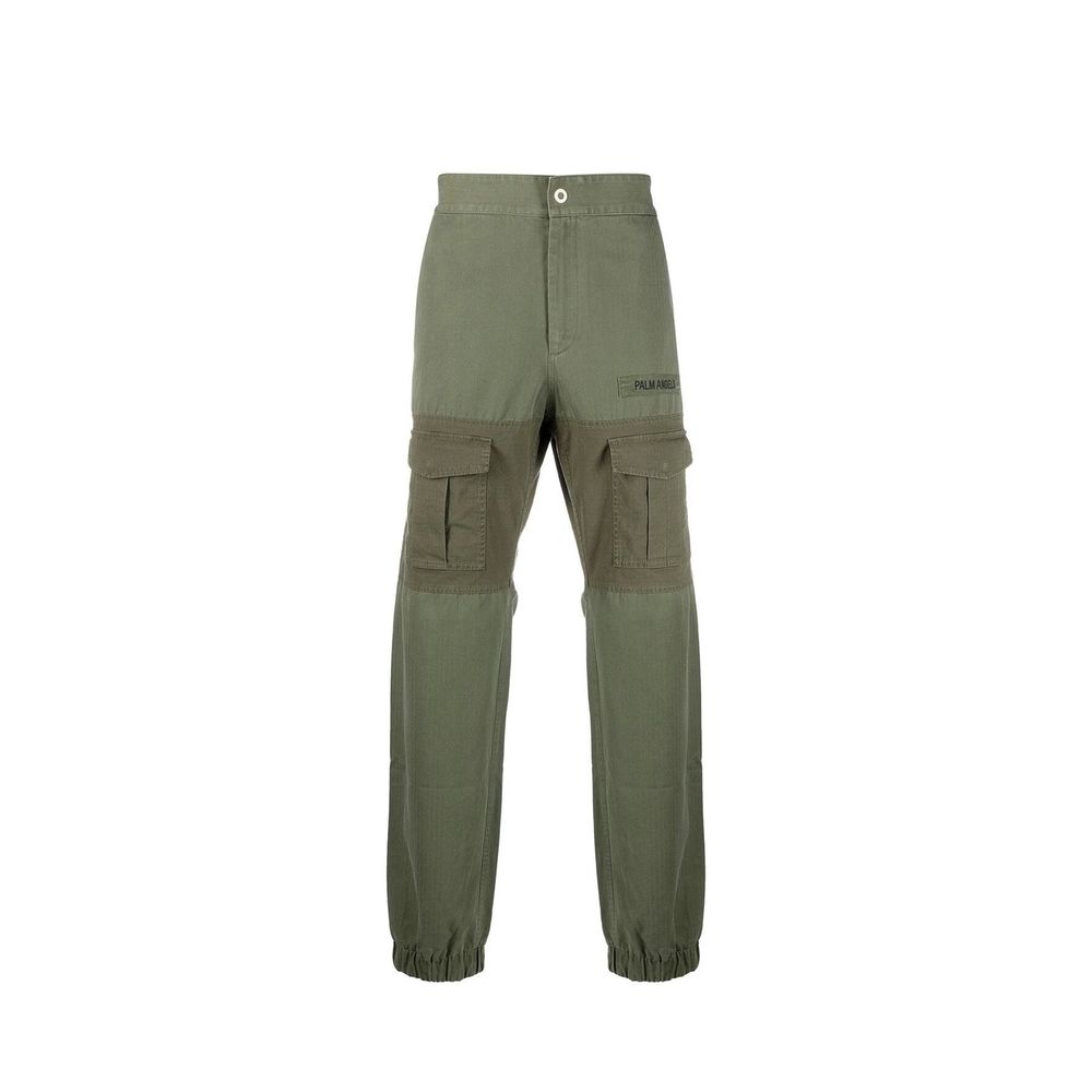 Palm Angels Bicolor Cotton Cargo Pants by Palm Angels outlet now on sale