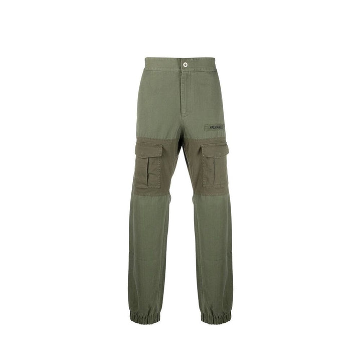 Palm Angels Bicolor Cotton Cargo Pants by Palm Angels outlet now on sale
