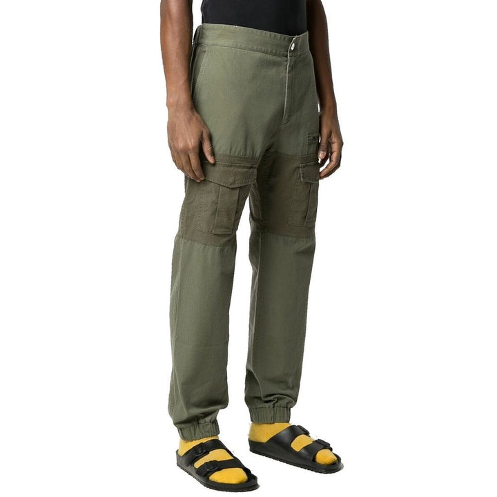 Palm Angels Bicolor Cotton Cargo Pants by Palm Angels outlet now on sale