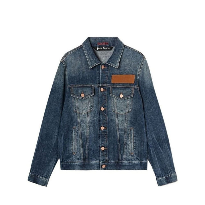 Palm Angels Sample Sale Palm Angels Blue Cotton Denim Jacket - | Designer outlet