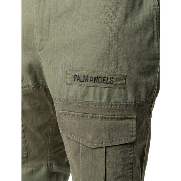 Palm Angels Bicolor Cotton Cargo Pants by Palm Angels outlet now on sale