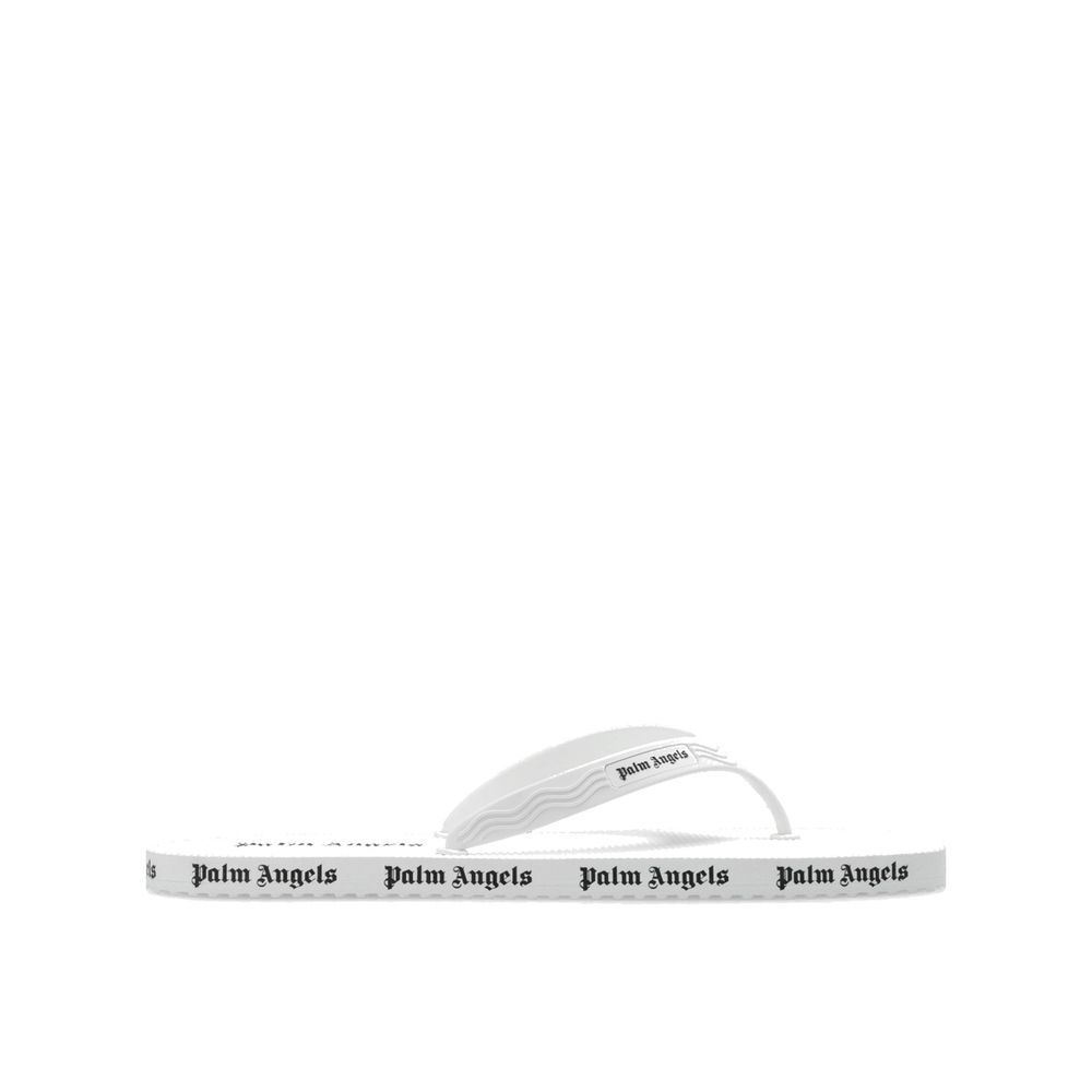 Palm Angels White Rubber Slides by Palm Angels outlet now on sale