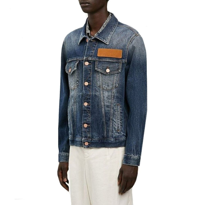 Palm Angels Sample Sale Palm Angels Blue Cotton Denim Jacket - | Designer outlet
