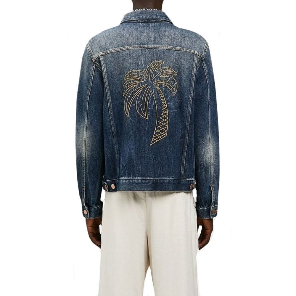 Palm Angels Sample Sale Palm Angels Blue Cotton Denim Jacket - | Designer outlet