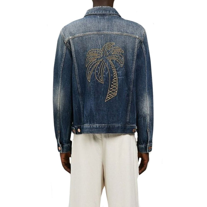 Palm Angels Sample Sale Palm Angels Blue Cotton Denim Jacket - | Designer outlet