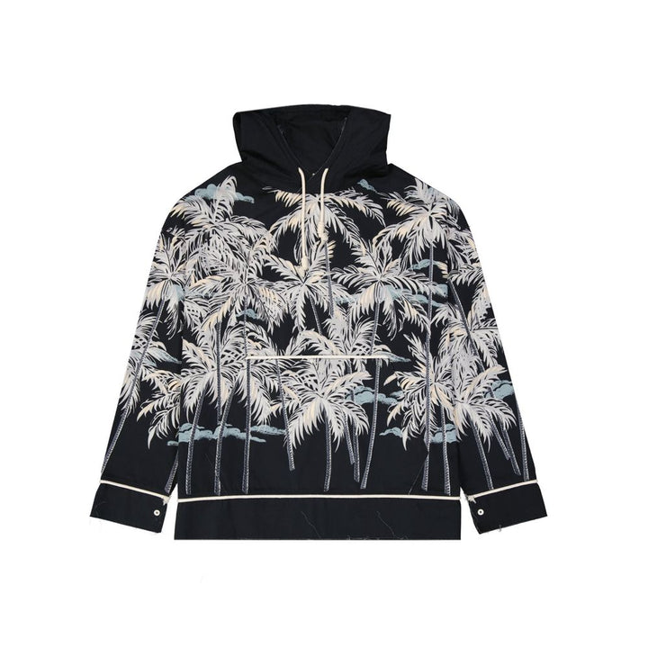 Palm Angels Black Cotton Pattern Shirt by Palm Angels outlet now on sale