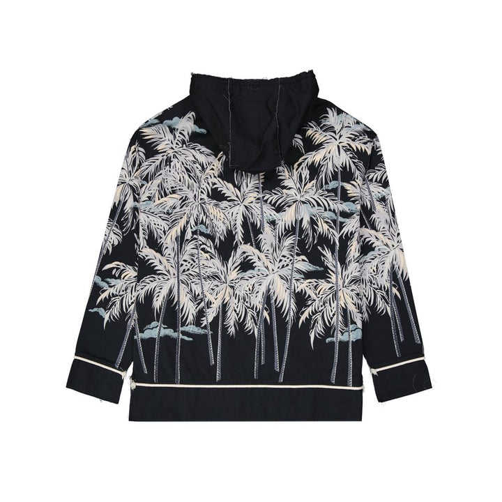Palm Angels Black Cotton Pattern Shirt by Palm Angels outlet now on sale