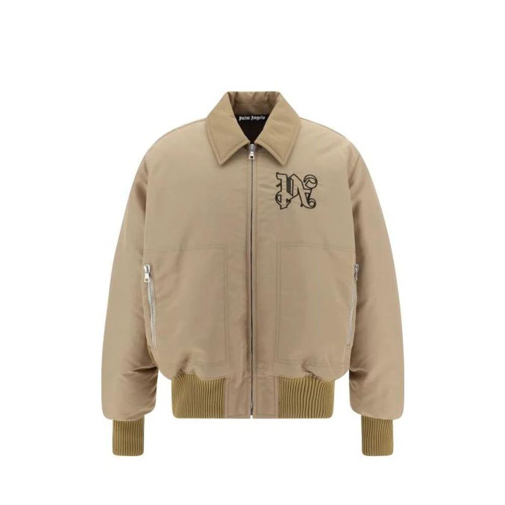 Palm Angels Sample Sale Palm Angels Beige Polyamide Bomber - | Designer outlet