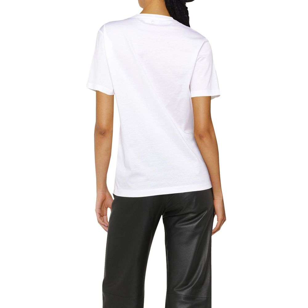 Salvatore Ferragamo White Cotton T-Shirt by Salvatore Ferragamo outlet now on sale