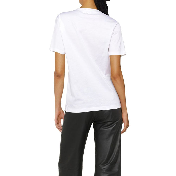 Salvatore Ferragamo White Cotton T-Shirt by Salvatore Ferragamo outlet now on sale