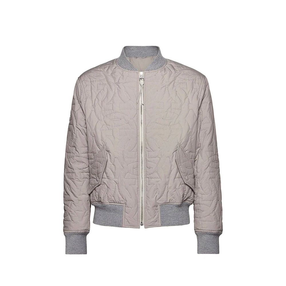 Salvatore Ferragamo Gray Polyester Bomber by Salvatore Ferragamo outlet now on sale