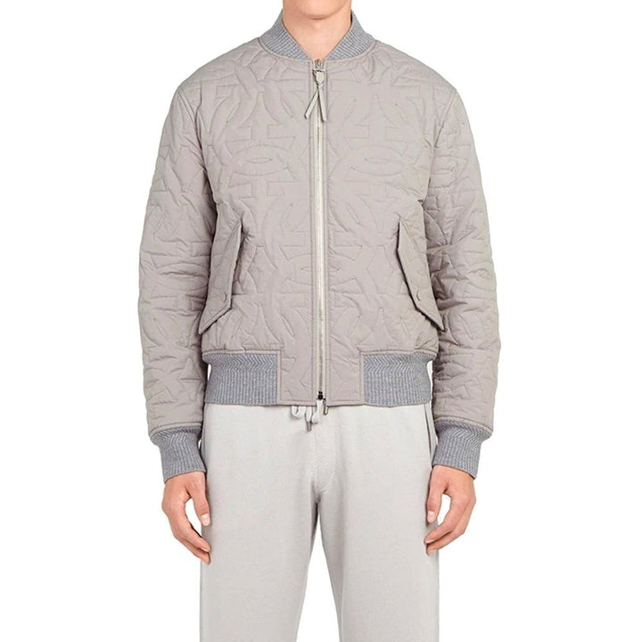 Salvatore Ferragamo Gray Polyester Bomber by Salvatore Ferragamo outlet now on sale