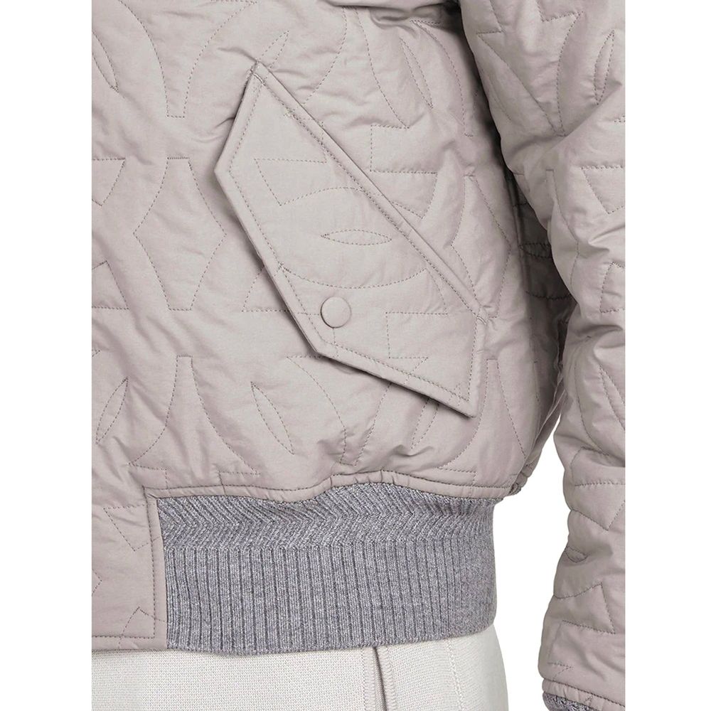Salvatore Ferragamo Gray Polyester Bomber by Salvatore Ferragamo outlet now on sale
