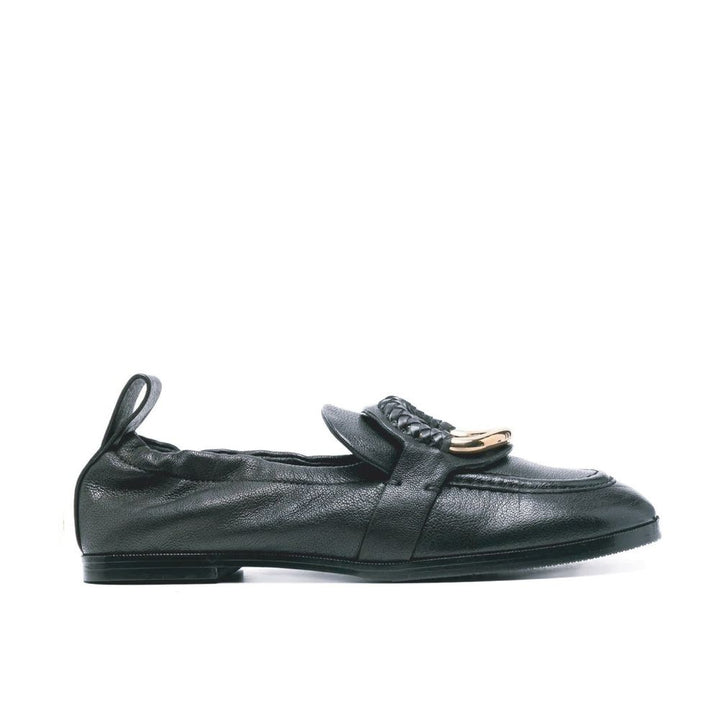 See By Chloé Black Calfskin Slip-On Loafers by See By Chloé outlet now on sale