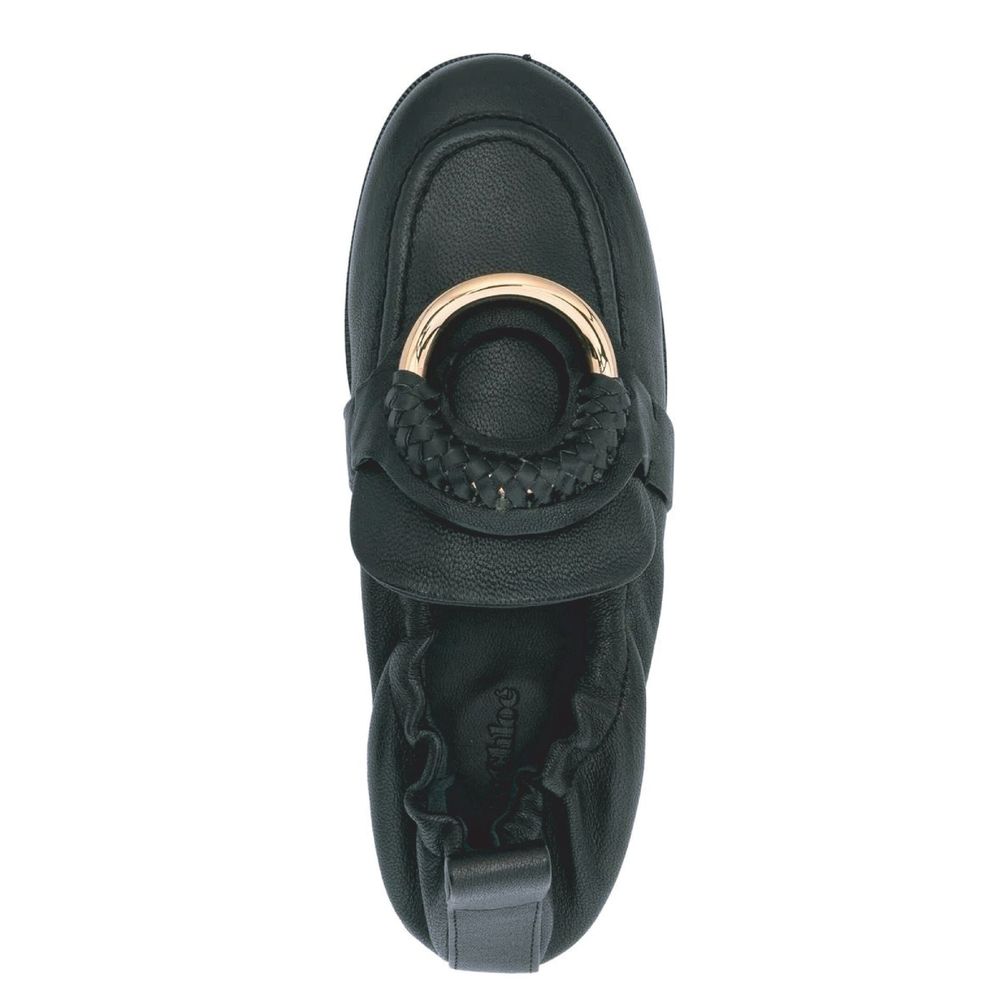 See By Chloé Black Calfskin Slip-On Loafers by See By Chloé outlet now on sale