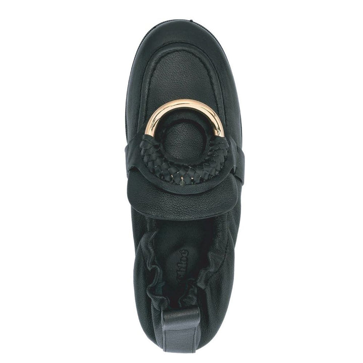 See By Chloé Black Calfskin Slip-On Loafers by See By Chloé outlet now on sale