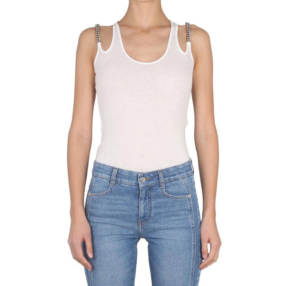 Stella McCartney White Cotton Tank Tops by Stella McCartney outlet now on sale