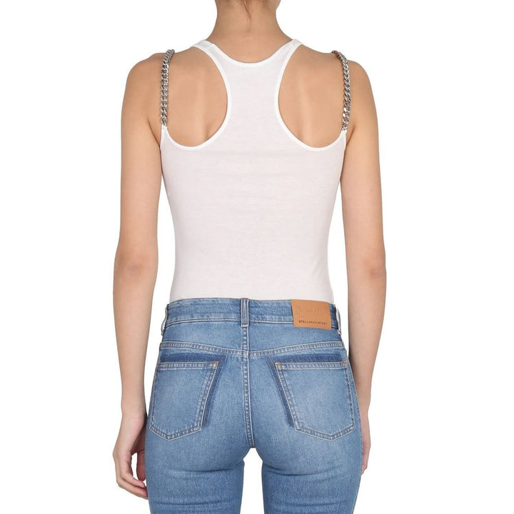 Stella McCartney White Cotton Tank Tops by Stella McCartney outlet now on sale
