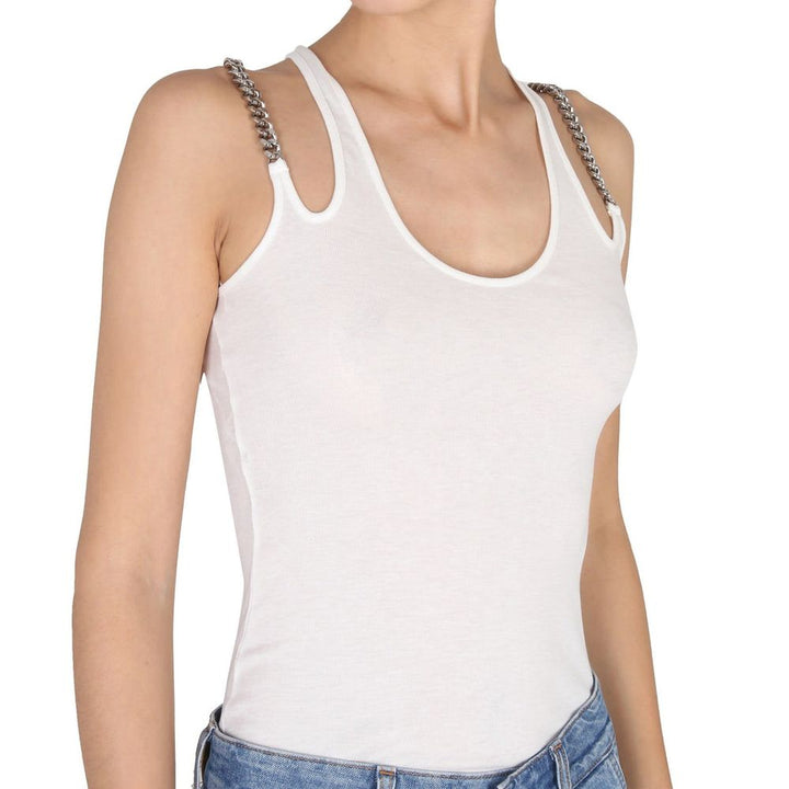 Stella McCartney White Cotton Tank Tops by Stella McCartney outlet now on sale
