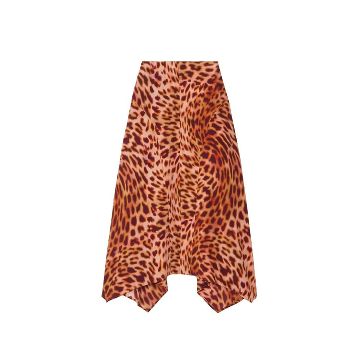 Stella McCartney Orange Silk Midi Skirt by Stella McCartney outlet now on sale