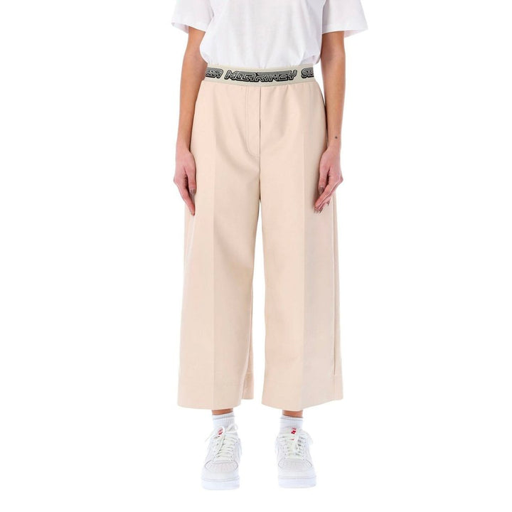 Stella McCartney Beige Viscose Cropped Pants by Stella McCartney outlet now on sale