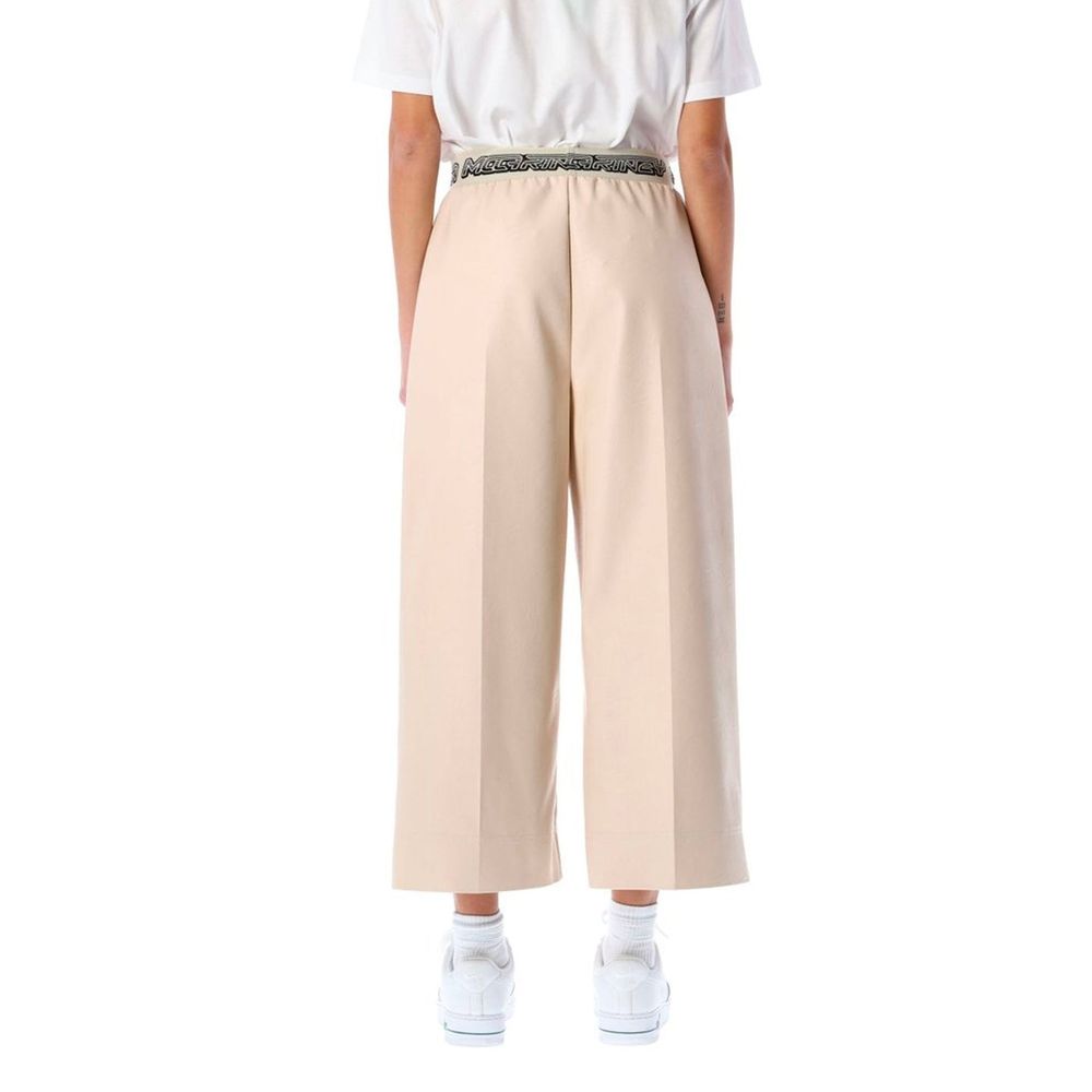Stella McCartney Beige Viscose Cropped Pants by Stella McCartney outlet now on sale
