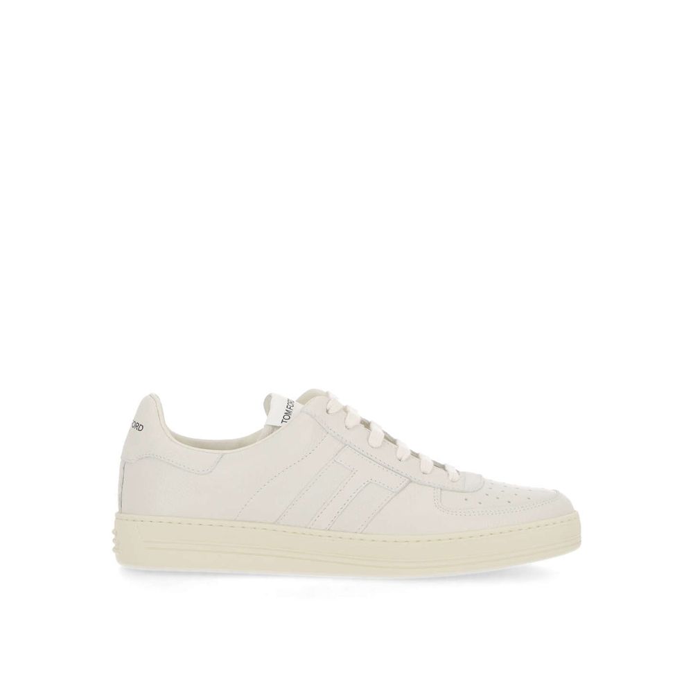 Tom Ford White Calfskin Sneakers by Tom Ford outlet now on sale