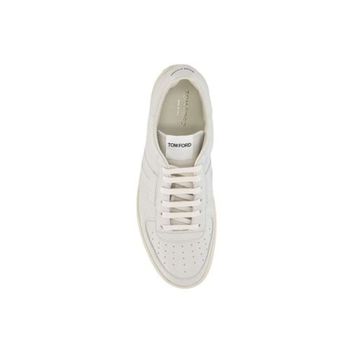 Tom Ford White Calfskin Sneakers by Tom Ford outlet now on sale