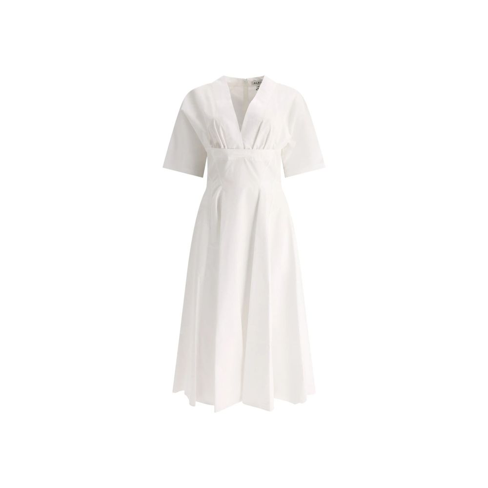 Alaïa White Cotton Casual Dress by Alaïa outlet now on sale