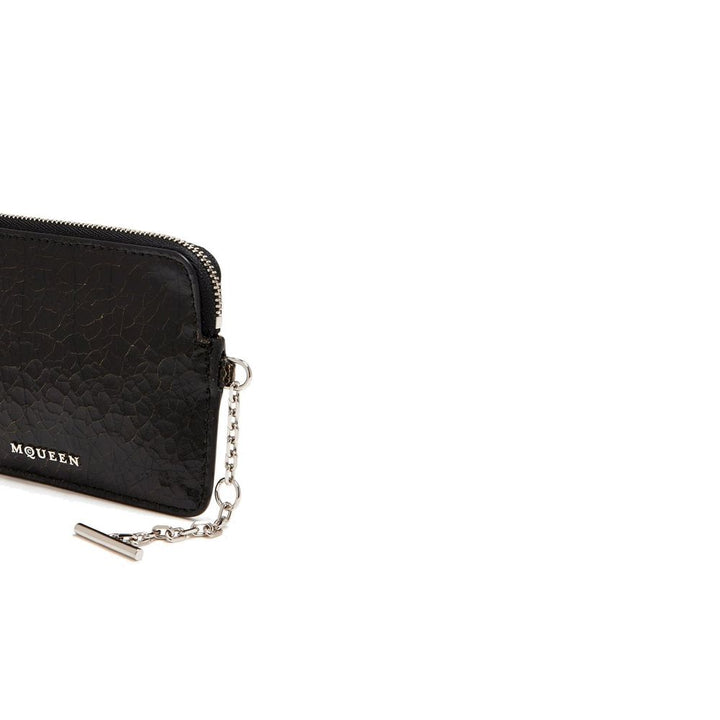 Alexander McQueen Black Calfskin Clutch Bag