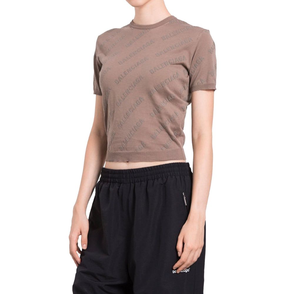 Balenciaga Brown Cotton Tank Tops by Balenciaga outlet now on sale