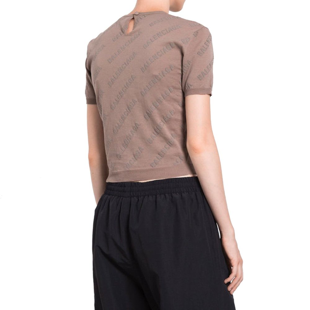 Balenciaga Brown Cotton Tank Tops by Balenciaga outlet now on sale