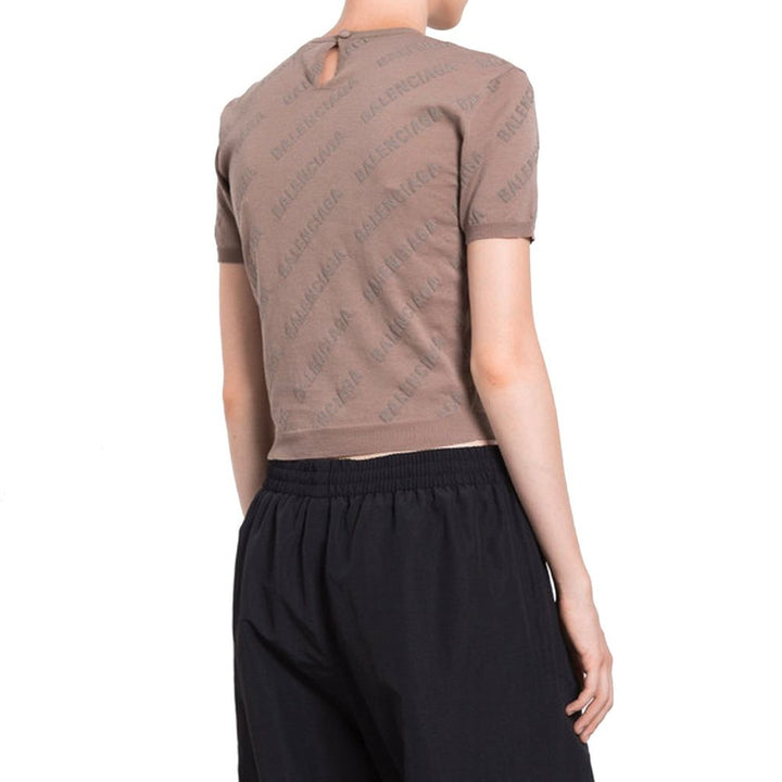 Balenciaga Brown Cotton Tank Tops by Balenciaga outlet now on sale