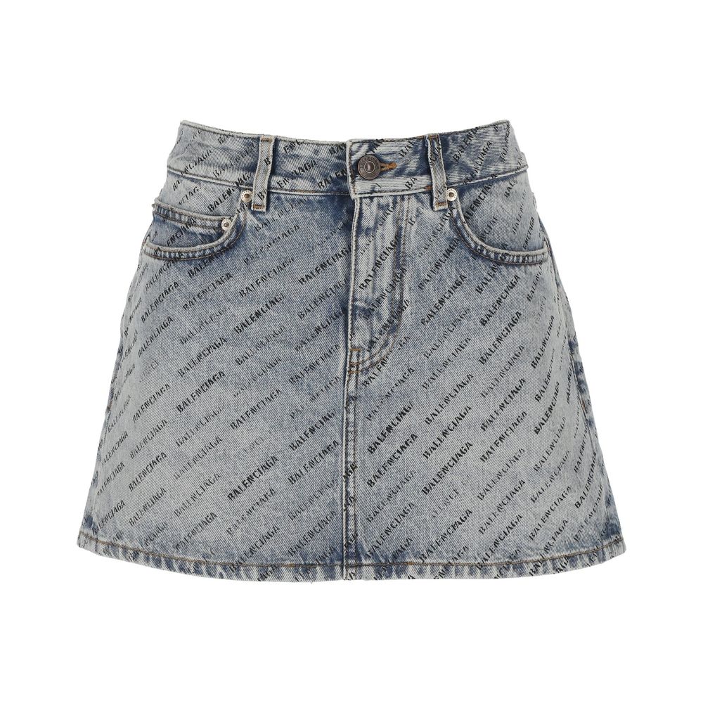 Balenciaga Blue Denim Skirt by Balenciaga outlet now on sale