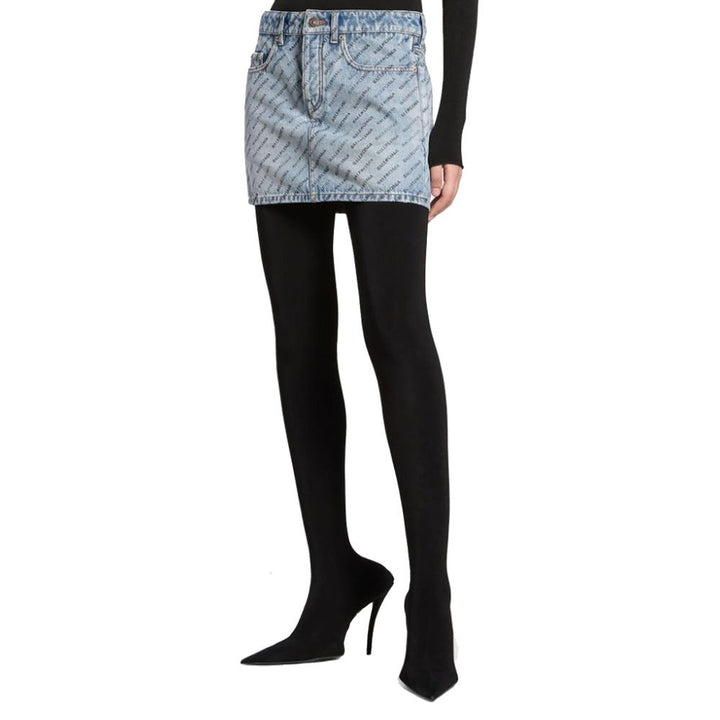 Balenciaga Blue Denim Skirt by Balenciaga outlet now on sale