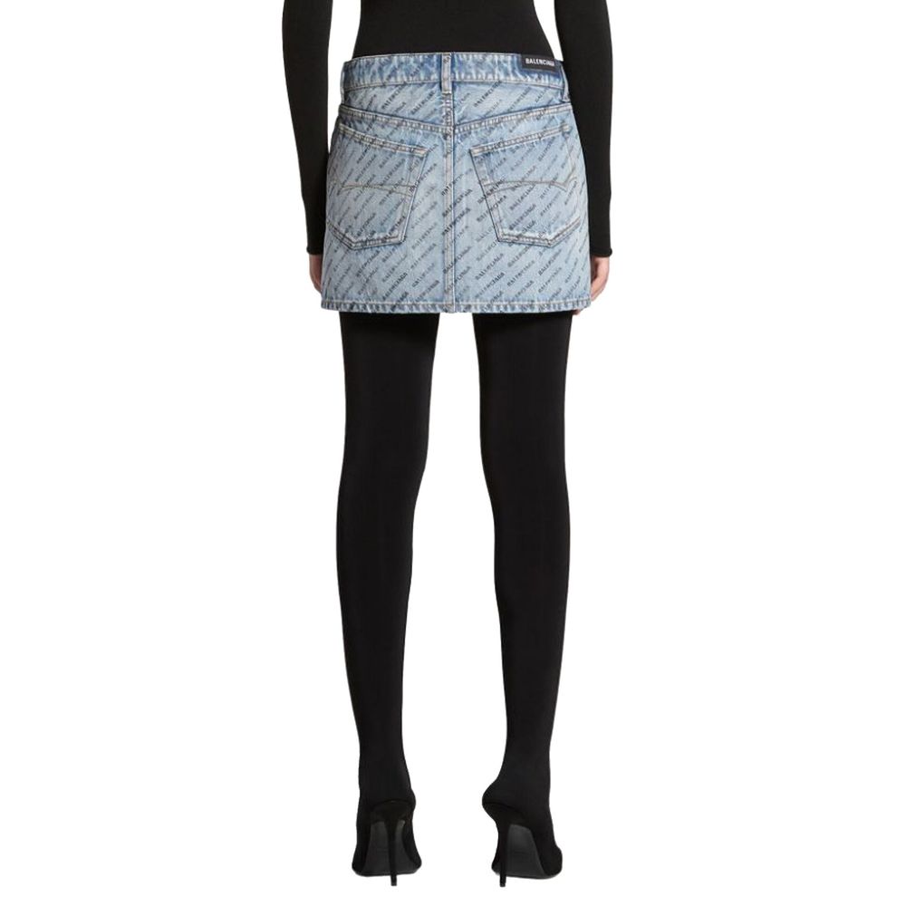 Balenciaga Blue Denim Skirt by Balenciaga outlet now on sale