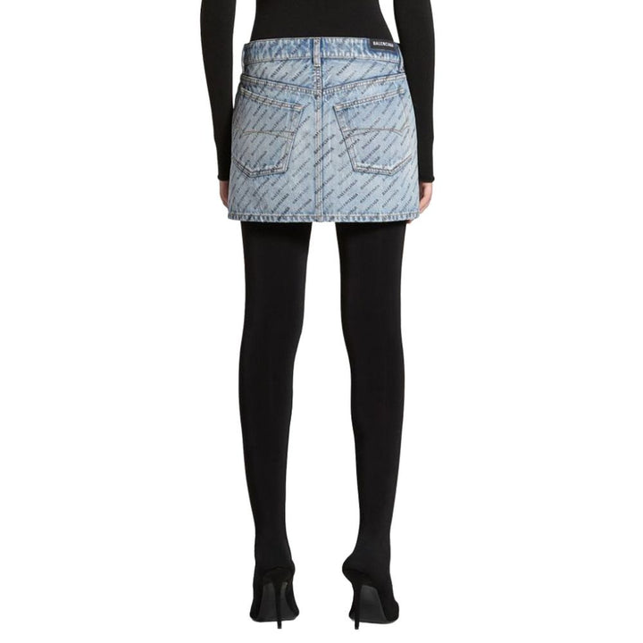 Balenciaga Blue Denim Skirt by Balenciaga outlet now on sale