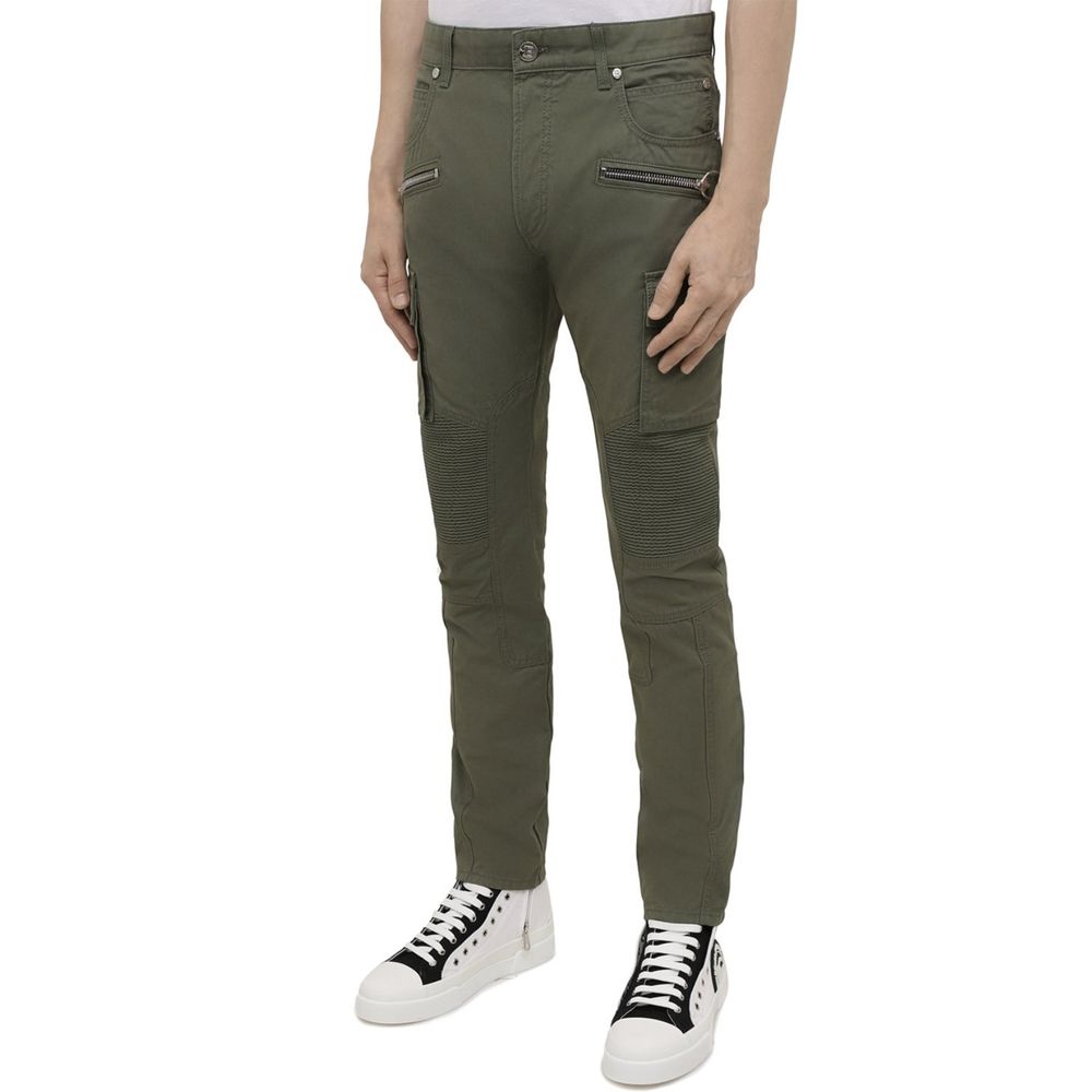Balmain Bicolor Cotton Cargo Pants by Balmain outlet now on sale