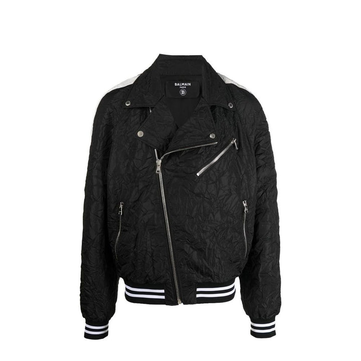 Balmain Black Polyester Bomber by Balmain outlet now on sale