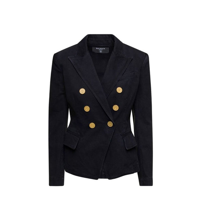 Balmain Black Cotton Blazer by Balmain outlet now on sale