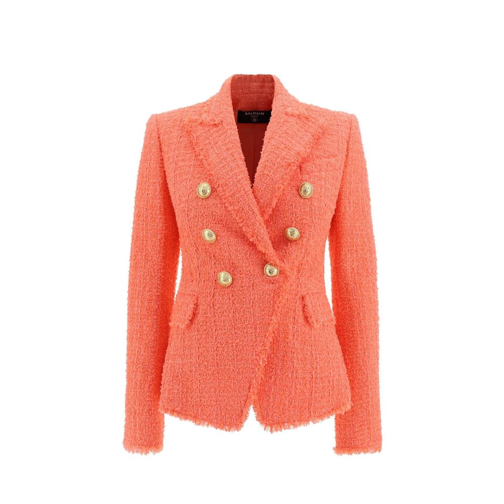 Balmain Orange Cotton Blazer by Balmain outlet now on sale