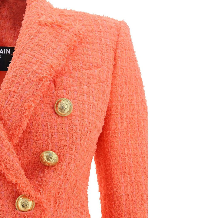 Balmain Orange Cotton Blazer by Balmain outlet now on sale
