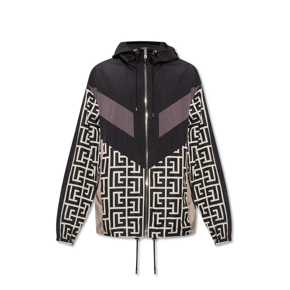 Balmain Black Nylon Shell Jacket by Balmain outlet now on sale