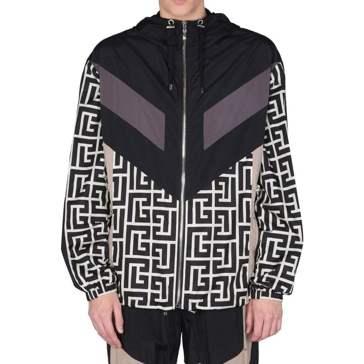 Balmain Black Nylon Shell Jacket by Balmain outlet now on sale